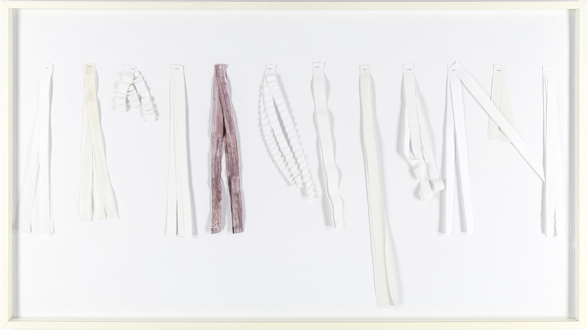 HELENE BILLGREN, mixed media, "Slitet papper", signerad a tergo. Daterad 2002.