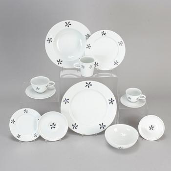 JONAS BOHLIN, servis, 66 delar, porslin, "Qvint", Rörstrand.