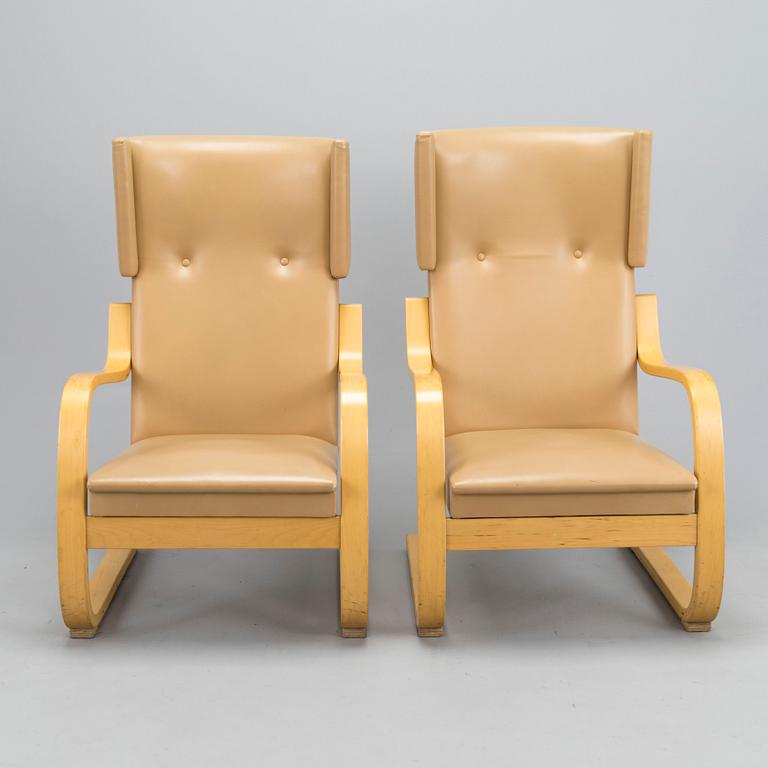 Alvar Aalto, a mid 1960s '36/401' armchairs for Artek.