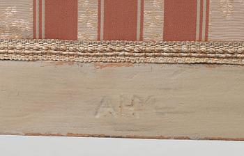 SOFFA, av Anders Hellman (mästare i Stockholm 1761-1793). Gustaviansk.