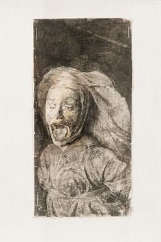 mixed media / drawing and 3D paper casting, a tergo signed and dated 1999.