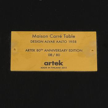 Alvar Aalto, a coffee table 'Maison Carré Table', Artek 80 th Anniversary Edition 08/80. Artek 2015.
