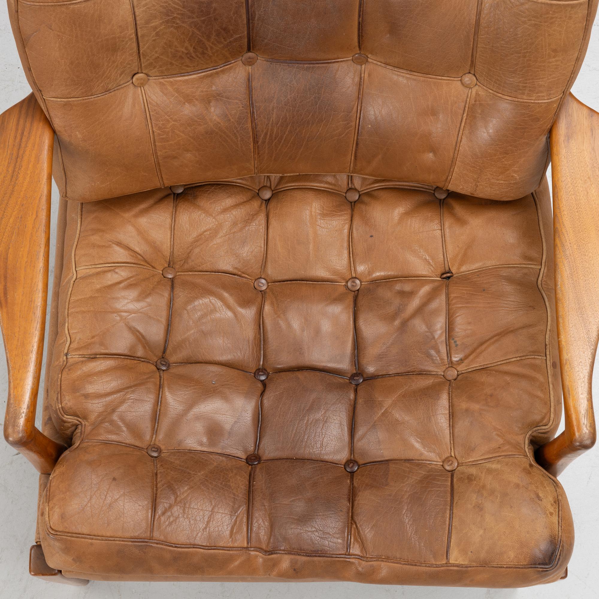 Arne Norell, a pair of "Löven" armchairs, Norell Möbler AB, Sweden, 1960's.