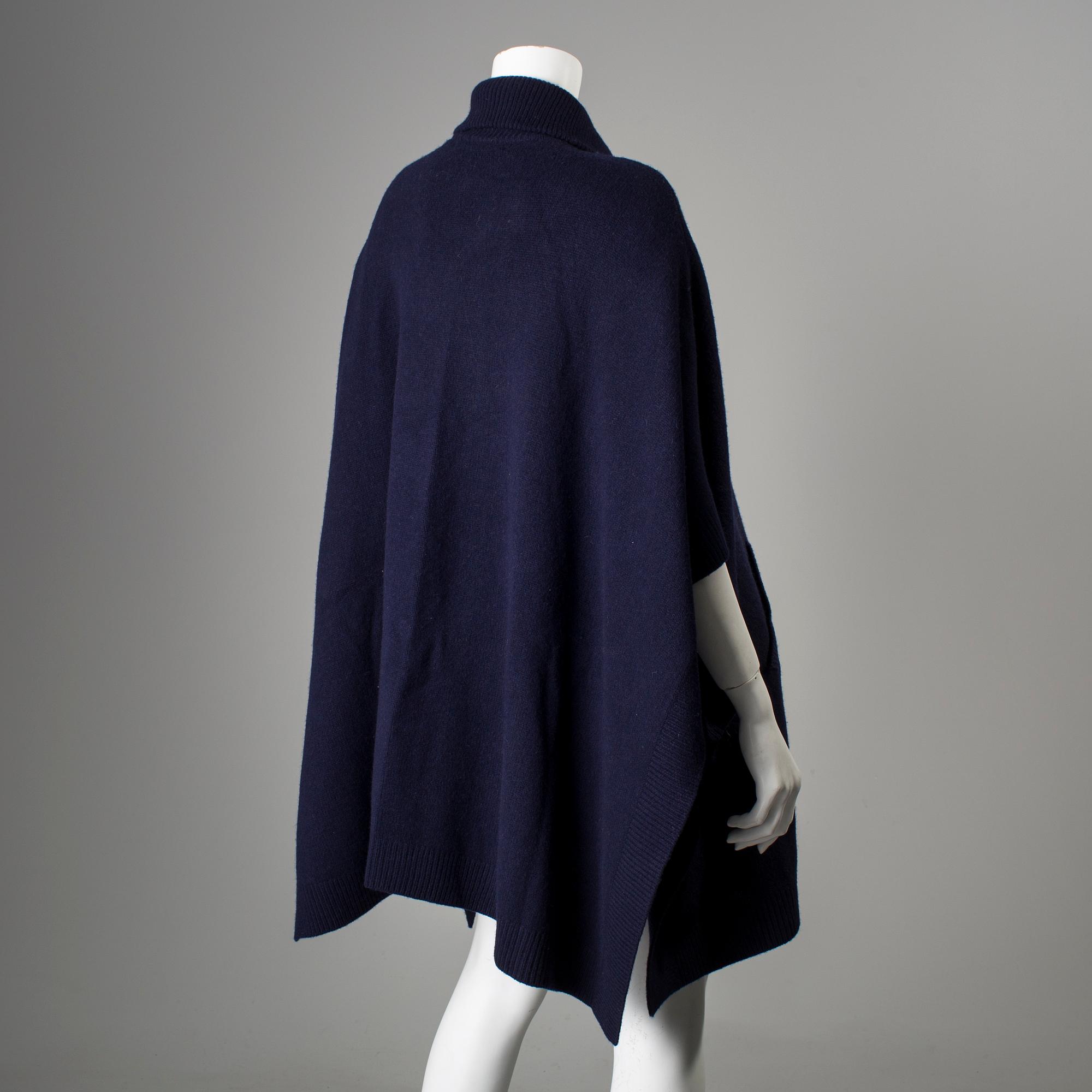 A wool-and cashmere poncho by Ralph Lauren.
