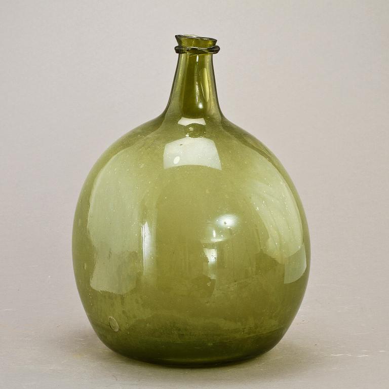 FLASKA, glas, 1700/1800-tal.