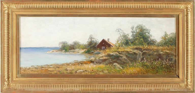 SEVERIN NILSON. Sign Severin Nilsson. Olja på pannå.