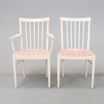 CARL MALMSTEN, a set of 4+2 'Herrgården' chairs, Bodafors.