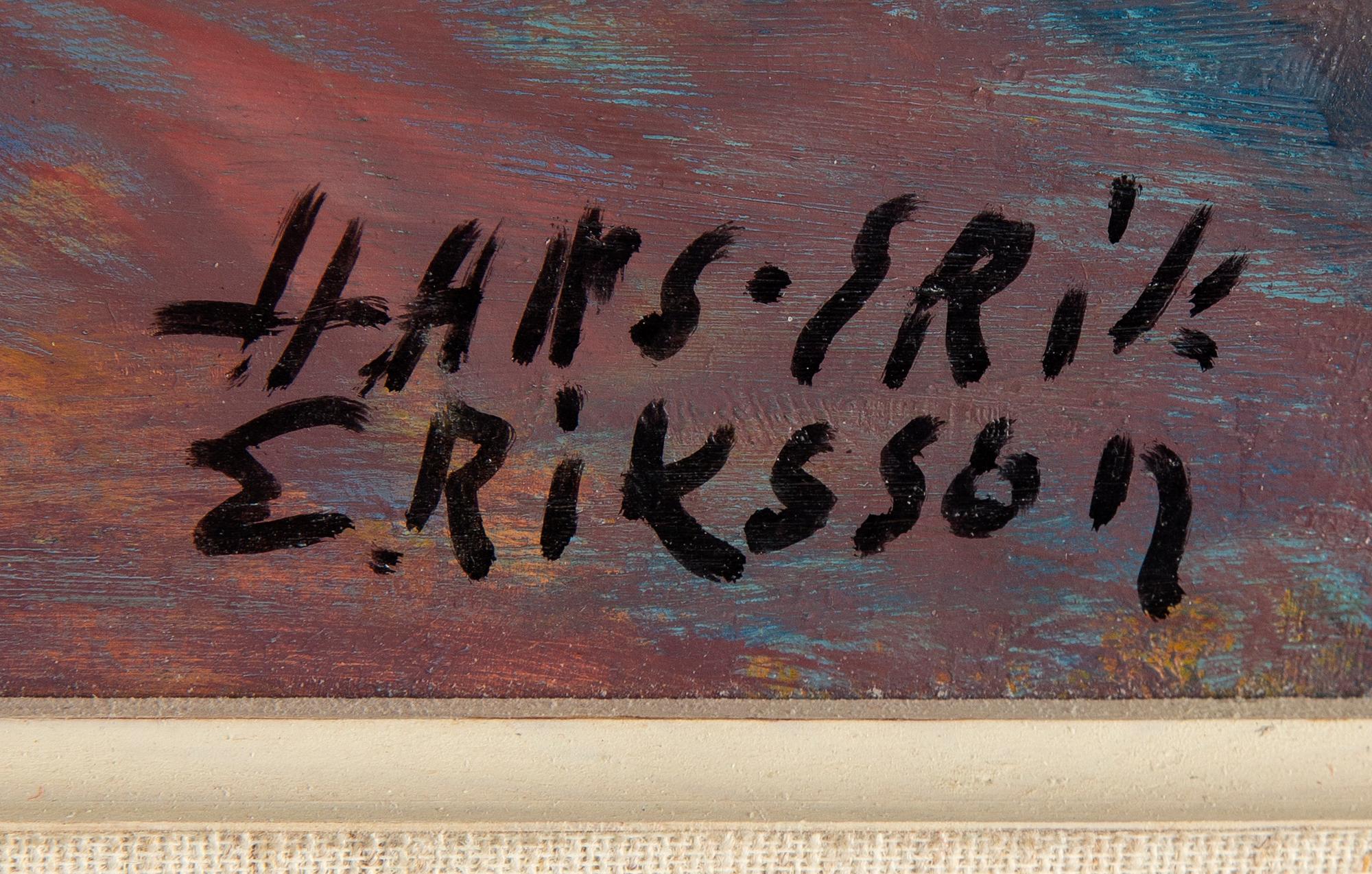 HANS ERIK ERIKSSON, olja på pannå, signerad.