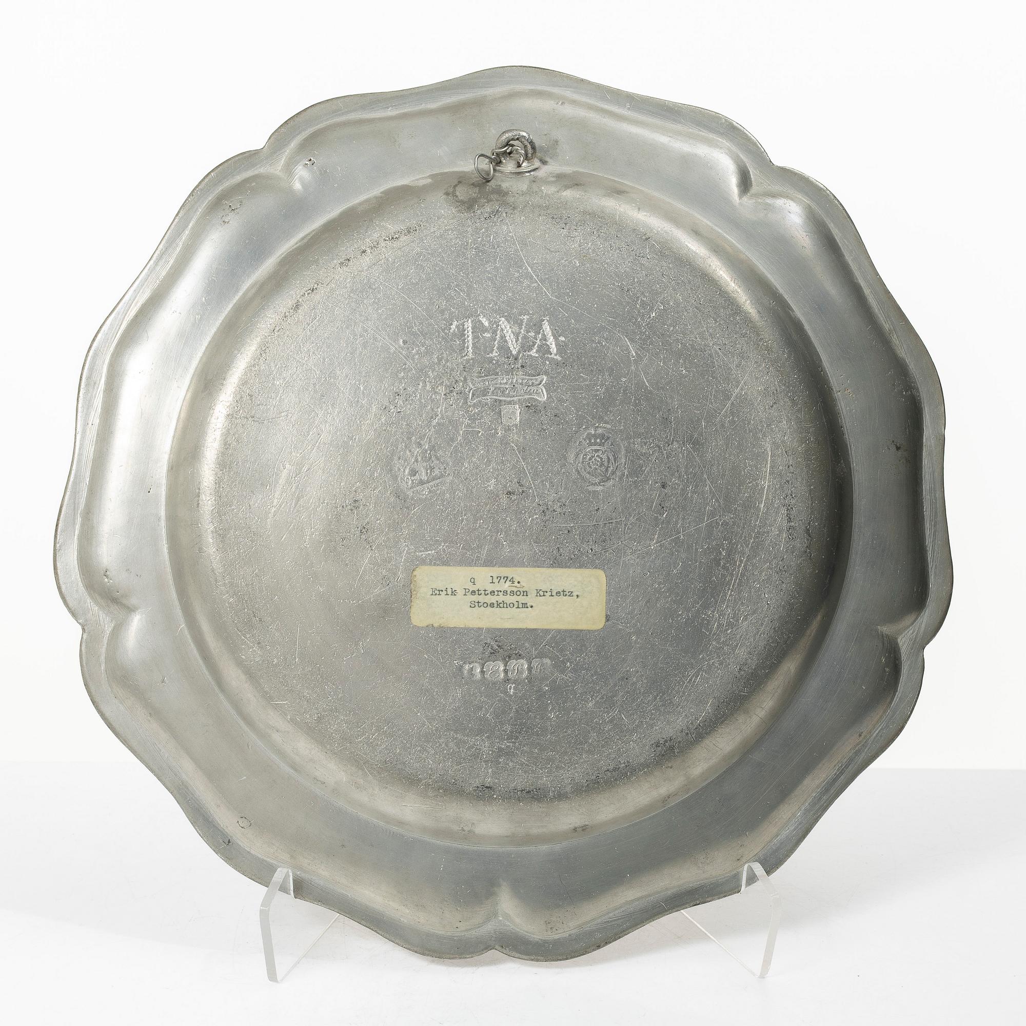 Fat av Eric Pettersson Krietz, Stockholm 1784.