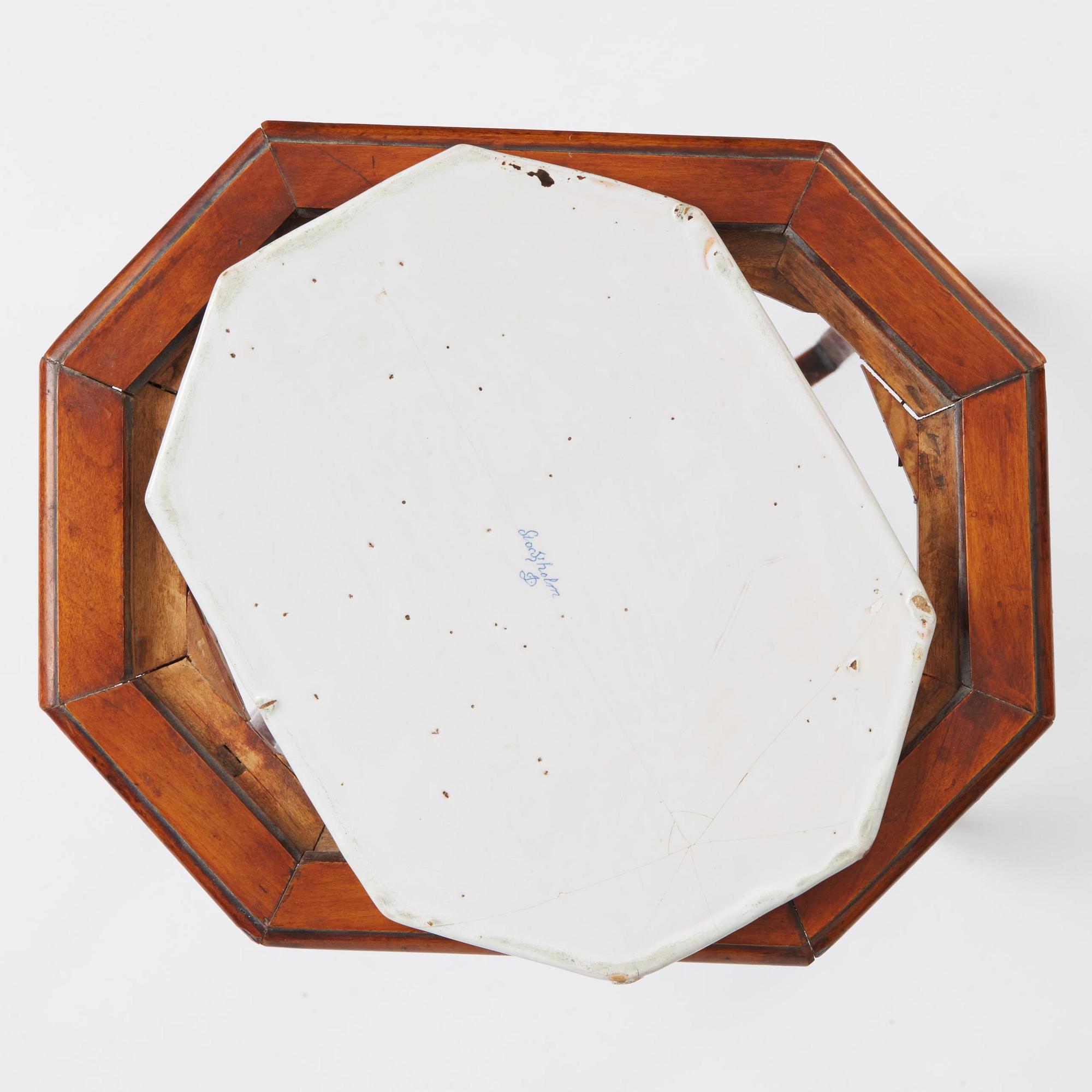 A Swedish Rörstrand faience credence tray, 1740's.