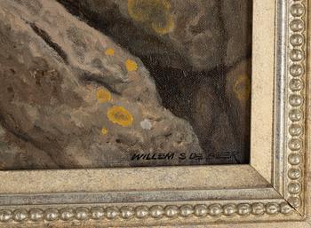 Willem Sternberg de Beer, diptych, oil on canvas, signed.