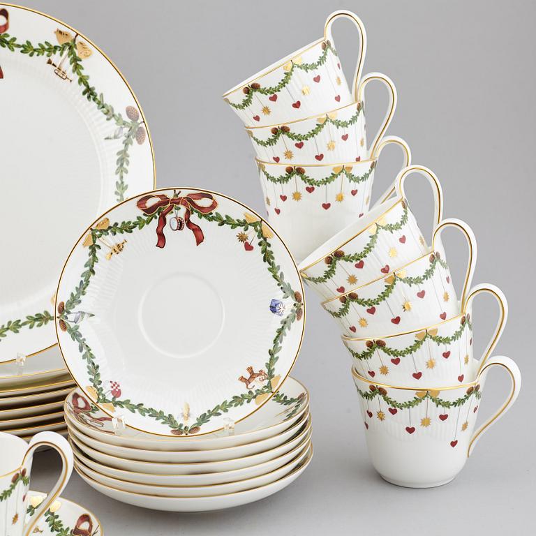 A 32-piece Christmas dinner service, porcelain, Royal Copenhagen.