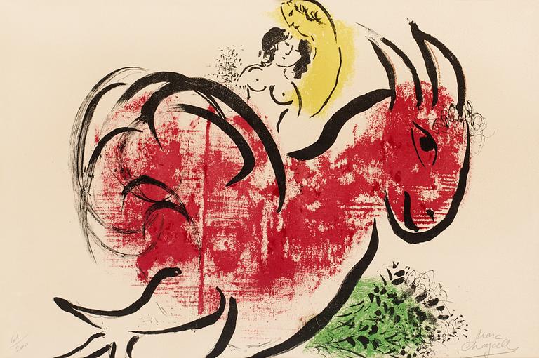 Marc Chagall, "Le coq rouge".