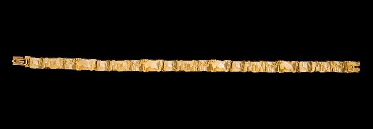 BJÖRN WECKSTRÖM, bracelet "Jotos", 14K gold. Lapponia 1972.