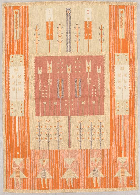MATTA/VÄGGBONAD, figural, monogramsignerad NE. 1900-talets mitt. Ca 195 X 138 cm.
