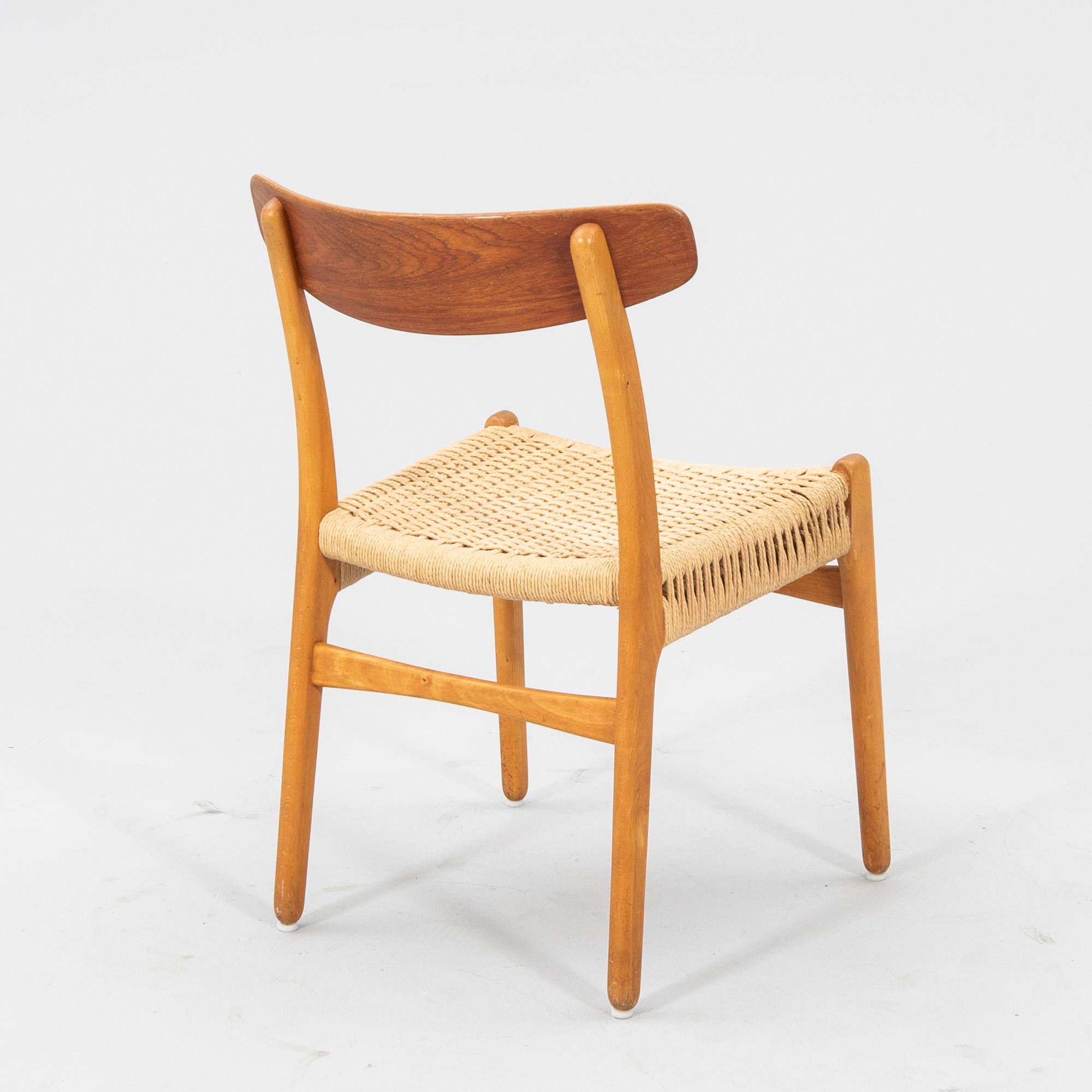 Hans J. Wegner, chair, "Spisestolen" CH-23, for Carl Hansen.