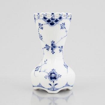 A 'Blue Fluted Full Lace' porcelain Vase, Royal Copenhagen, model number 1162, 1898-1923.