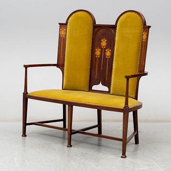 An Art Nouveau sofa, circa 1900.