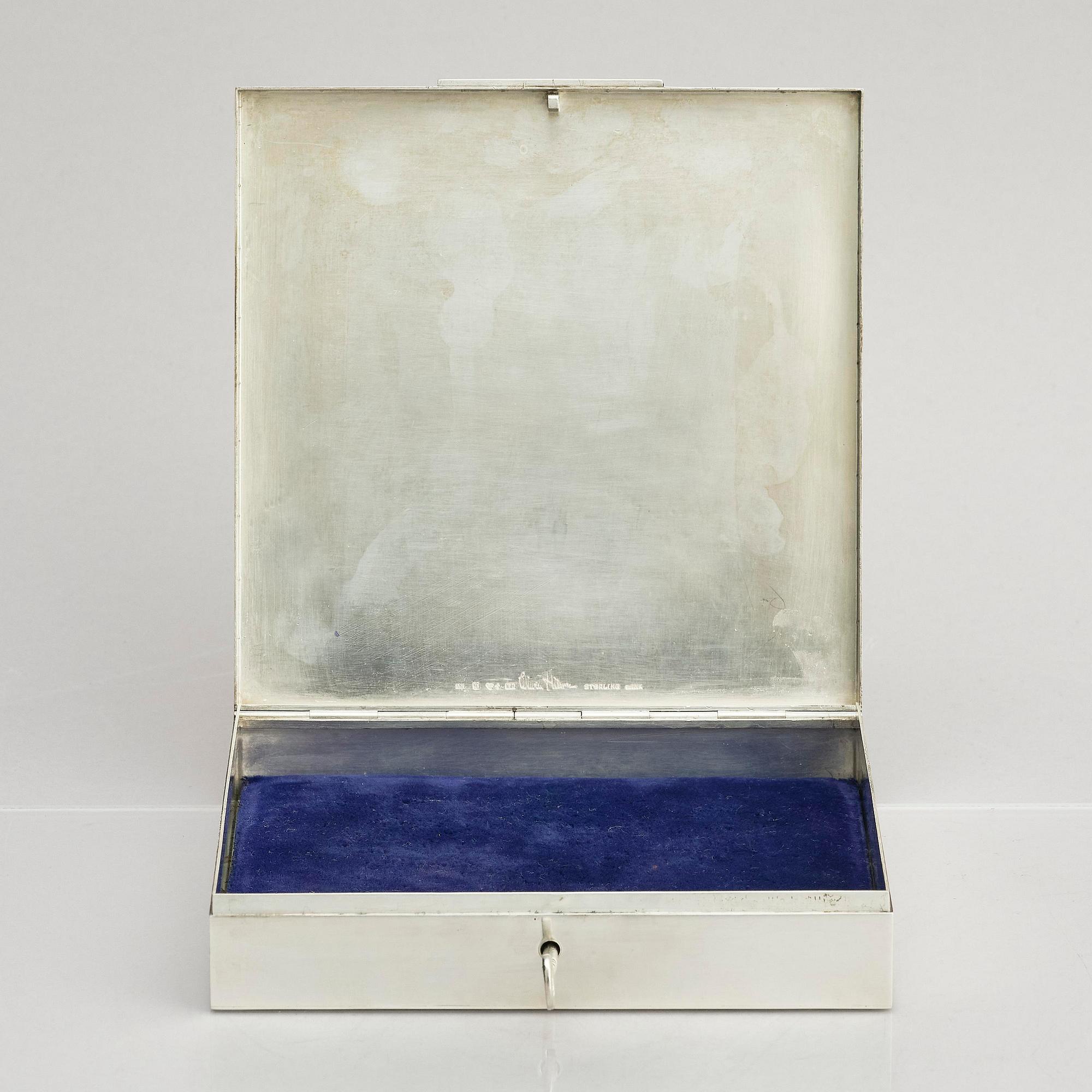 Wiwen Nilsson, a sterling silver jewellery box, 1945, Lund, Sweden.