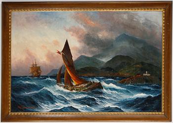 Alfred Jensen, olja på duk, signerad och daterad 1904.