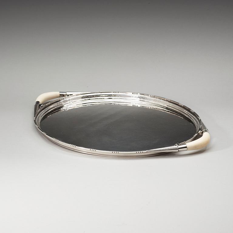 JOHAN ROHDE, bricka, Georg Jensen, Köpenhamn 1933-44, sterling,