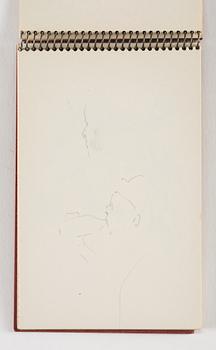 Lotte Laserstein, 10 små skissblock med teckningar.