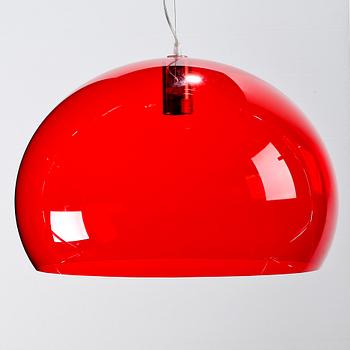 TAKLAMPA, modell FL\Y, Kartell, omkring sekelskiftet 2000. Kupans höjd ca 39 cm.