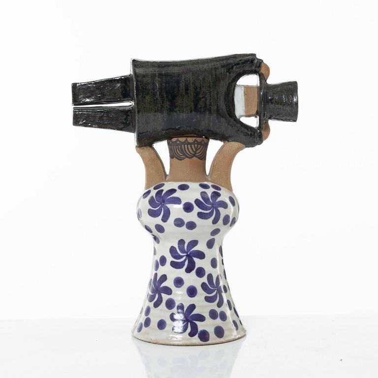 Lisa Larson, figurin, stengods, "Samhällsdebatten", Gustavsberg.