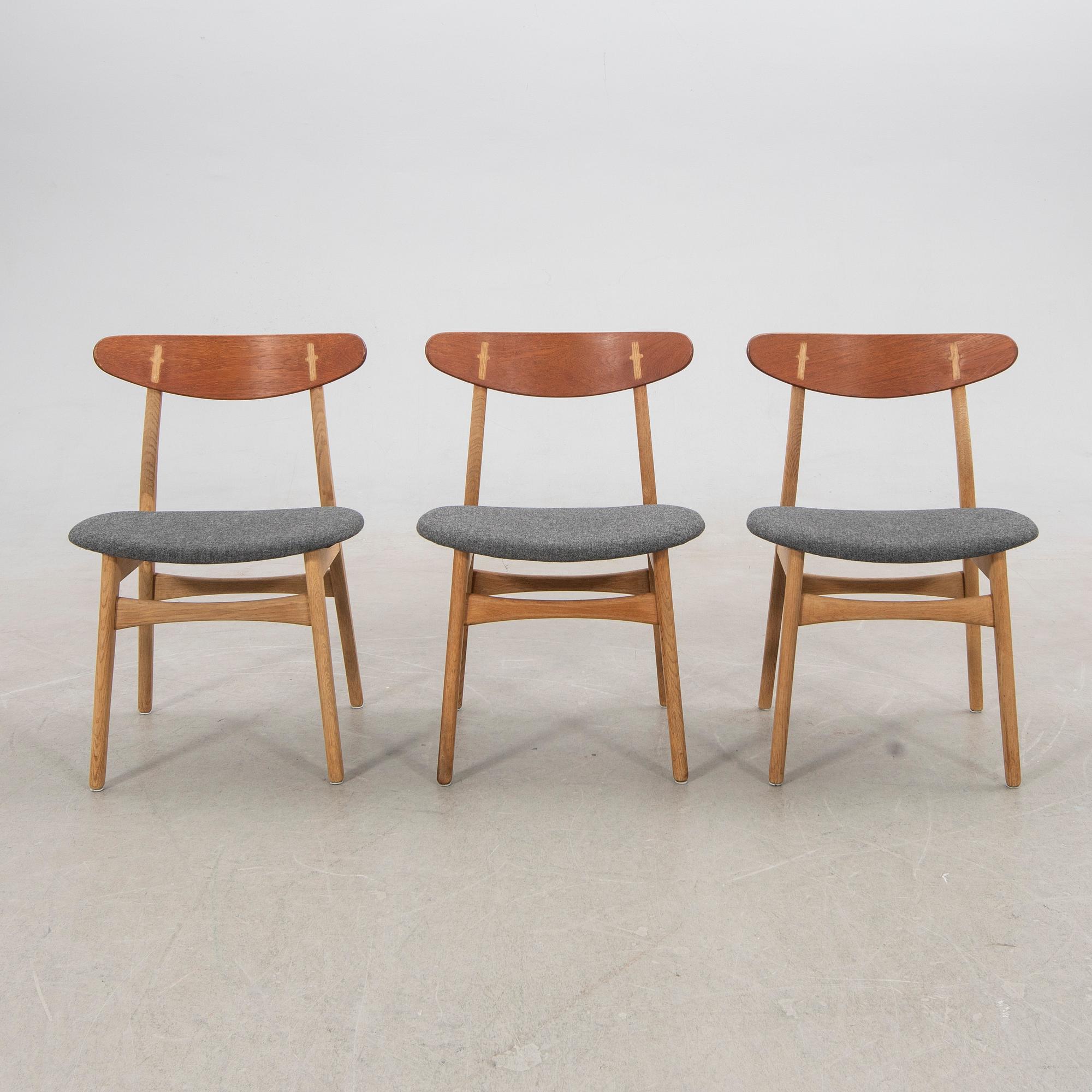 Hans J. Wegner, Chairs 6 pcs, "CH-30", 1950s-60s.