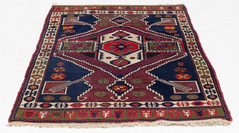A likely old Anatol/Caucasus rug, c. 207 x 130 cm.