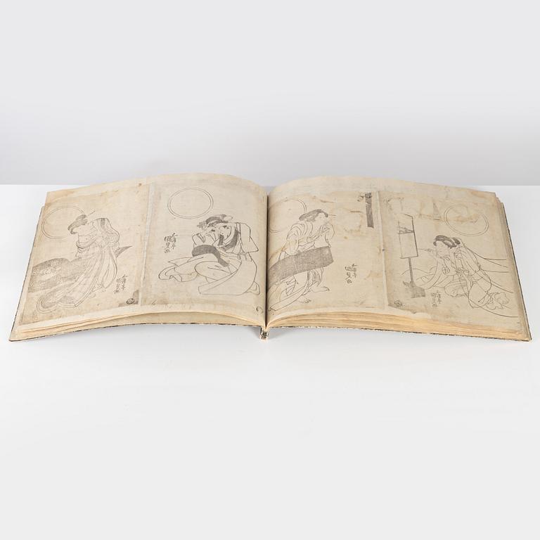 Book, with 40 woodblock prints, Japan, 19th century.