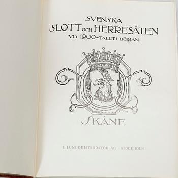 Bokverk, "Svenska slott och Herresäten vid 1900-talets början", 9 volymer samt register, 1908 - omkring 1920.
