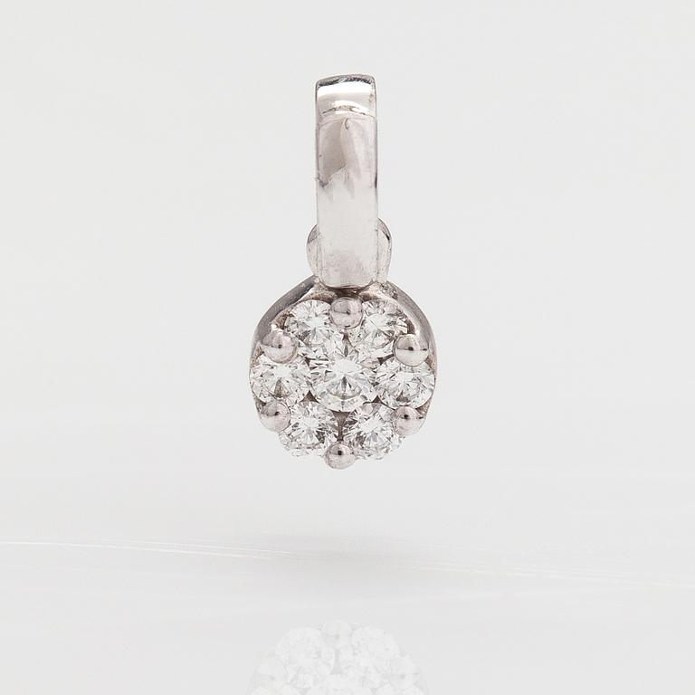 Hänge, 14K vitguld, diamanter ca 0.14 ct tot enl gravyr. Rubens, Helsingfors.