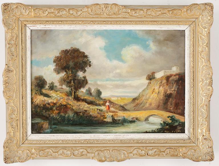 OKÄND KONSTNÄR 1800/1900-TAL , Olja på duk, signerad.