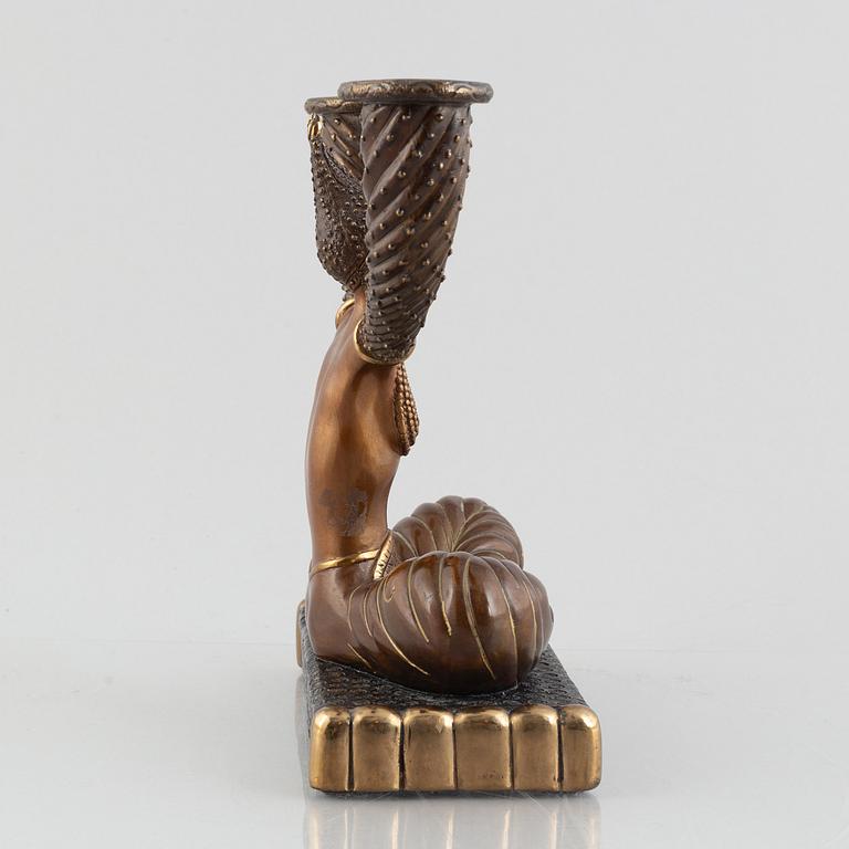 Erté, a "Fortune" sculpture/candleholder, numbered 87/395, 1987.