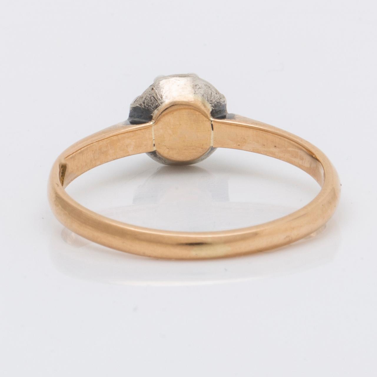 Ring 18K guld m 1 rosensten ca 0,40 ct.