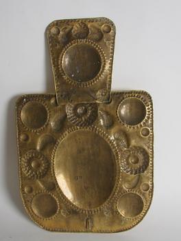 VÄGGPLÅTAR, ett par, barockstil, omkring 1900.