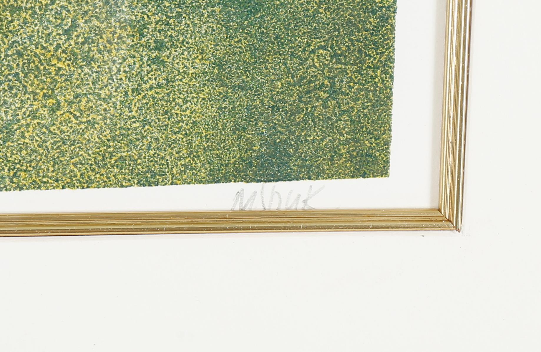 MADELEINE PYK, färglitografi. Signerad och numrerad.