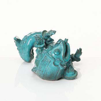 Wilhelm Kåge, a stoneware sculpture of a dragon, Gustavsberg, Sweden 1938.