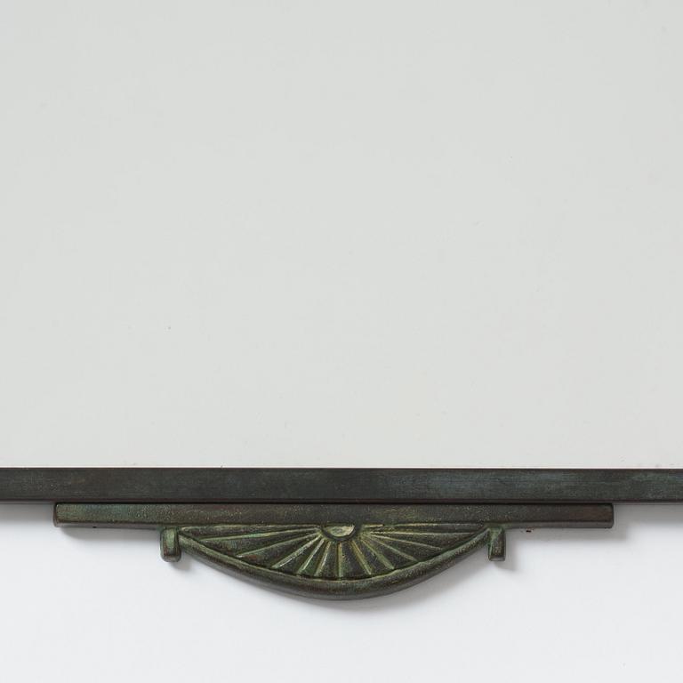 Oscar Antonsson, a wall mirror, Ystad Metallindustri, Sweden 1920's.