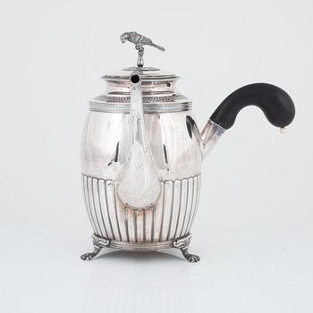 Anders Lundqvist, an Empire silver coffee pot, Stockholm, 1825.