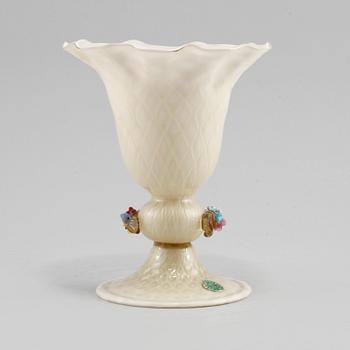 SKÅL PÅ FOT, glas, Murano, Italien, sannolikt 1940/1950-tal, etikettmärkt.