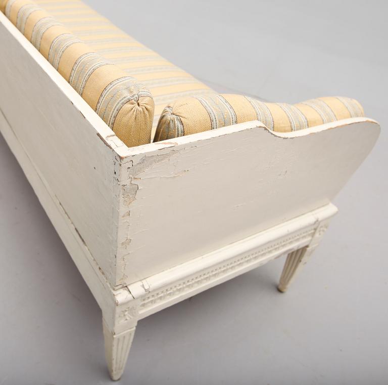 TRÅGSOFFA, sengustaviansk, 1700-/1800-tal.