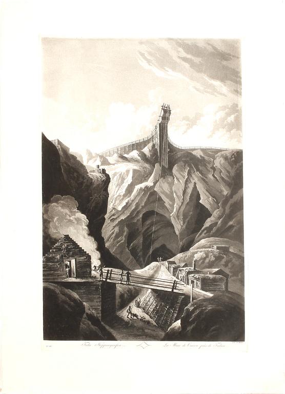 JOHAN FREDRIK MARTIN, efter, 2st, etsningar, 1800-tal.