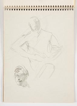 Lotte Laserstein, 4 skissböcker med blyertsteckningar.