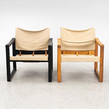 Karin Mobring, two "Diana" armchairs, IKEA, Sweden, 1970's.