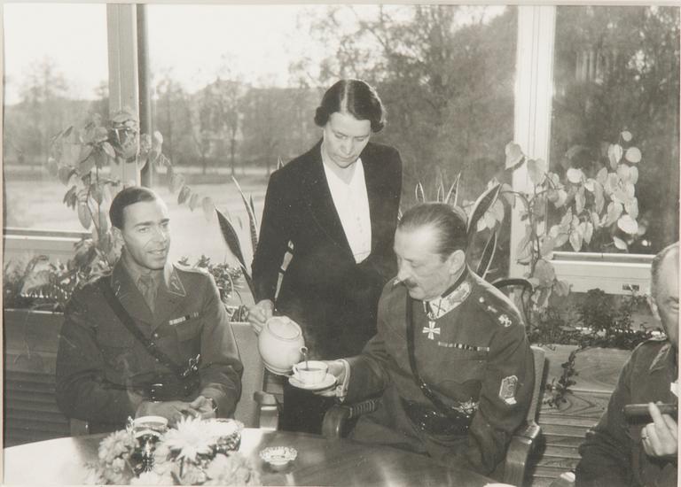 Four framed photos of Marshall Mannerheim.