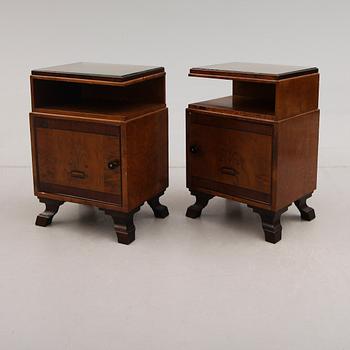 SÄNGBORD, 1 par, art déco, 1900-talets första hälft.