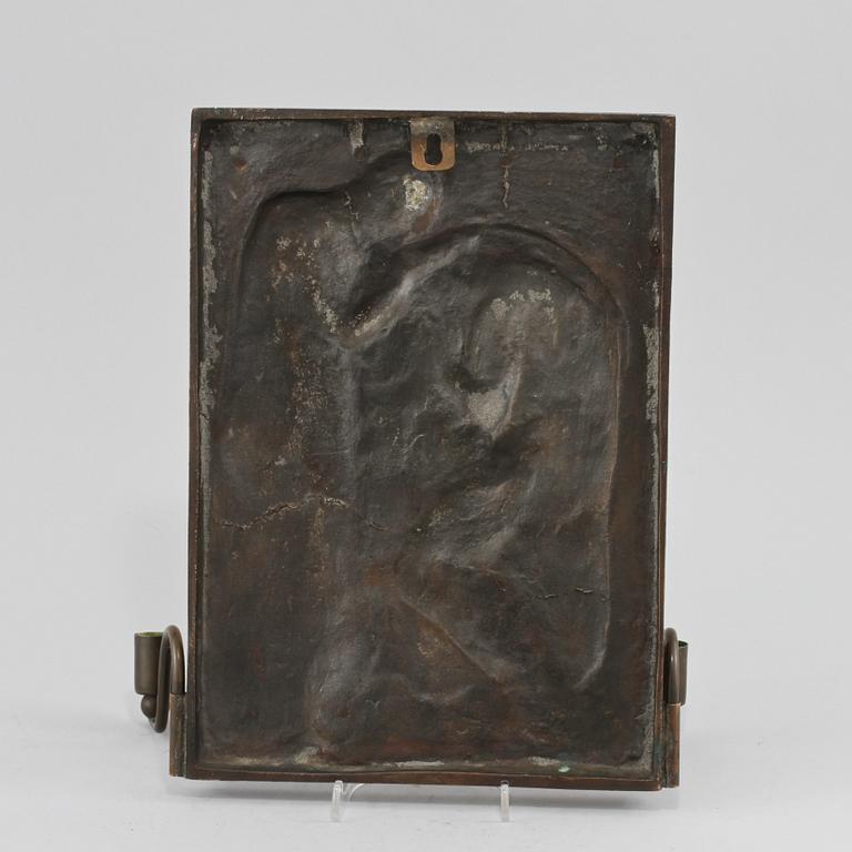 VÄGGLAMPETT, brons, art deco, 1920/1930-tal.