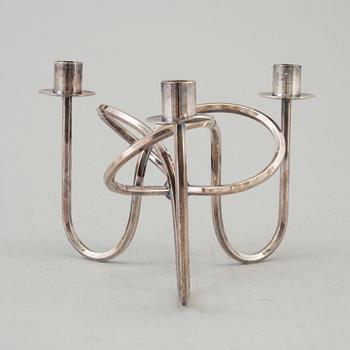 a silver plated "Vänskapsknuten" candelabra, Firma Svenskt Tenn, designed in 1938,